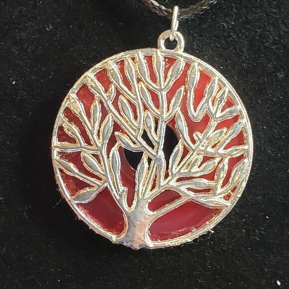 Tree of Life on a Painted Washer Neck… - Picture 5 of 5